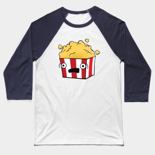 Cute, Kawaii, Cartoon Popcorn Baseball T-Shirt